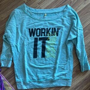 Zumba off the shoulder shirt